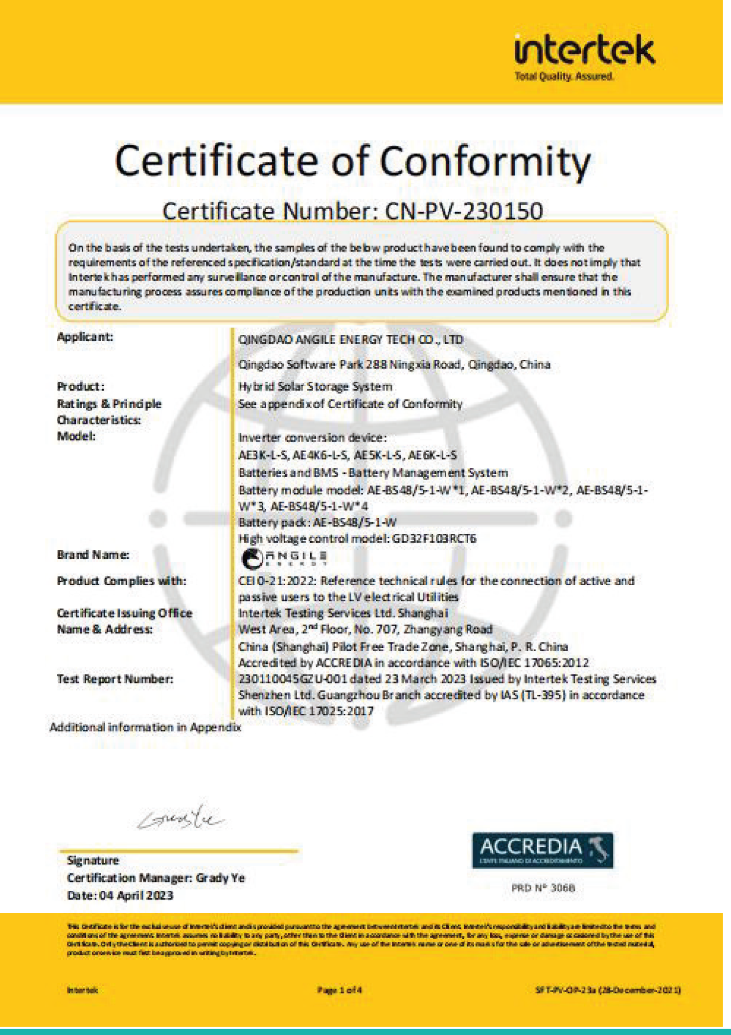 certificate