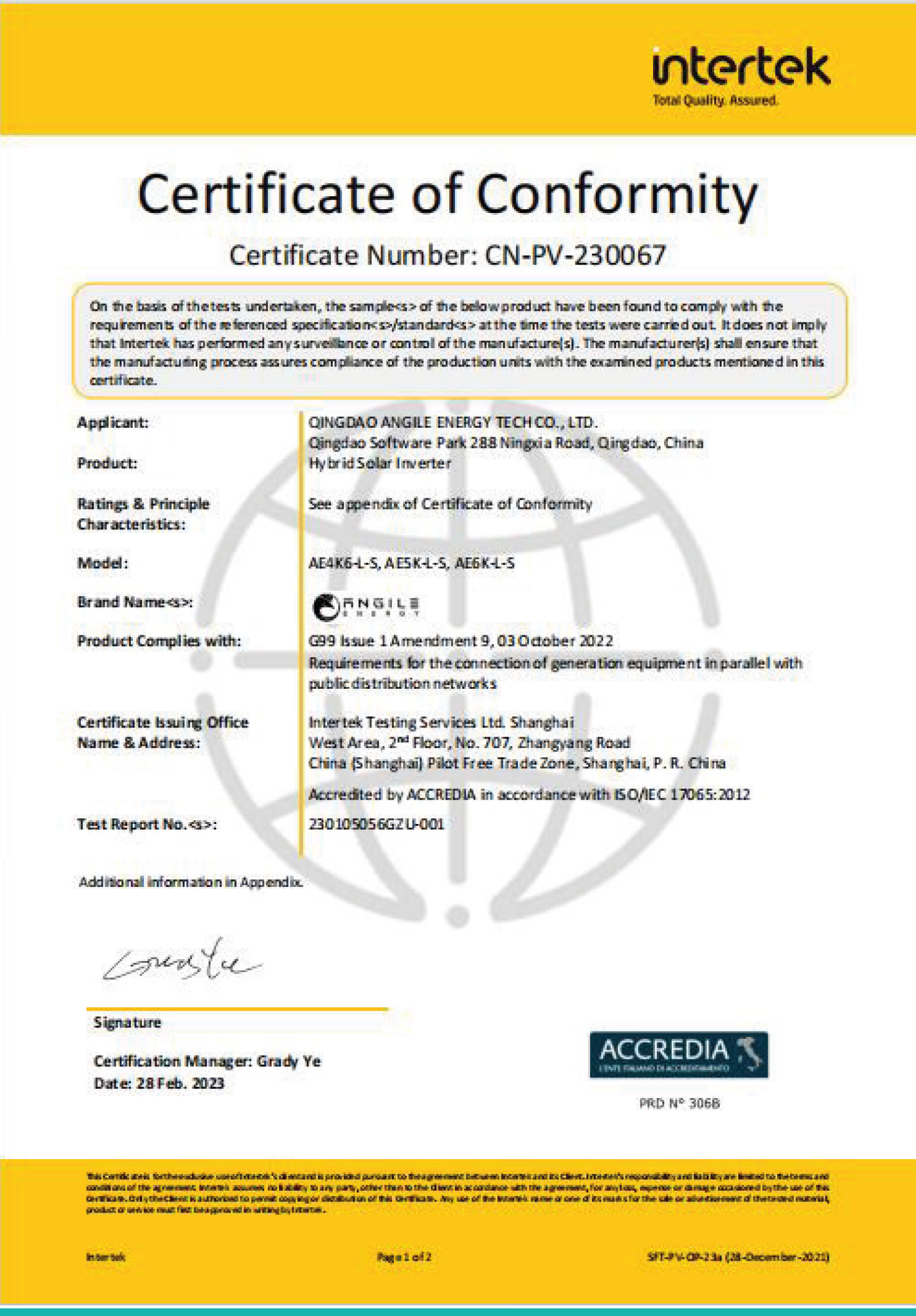 certificate