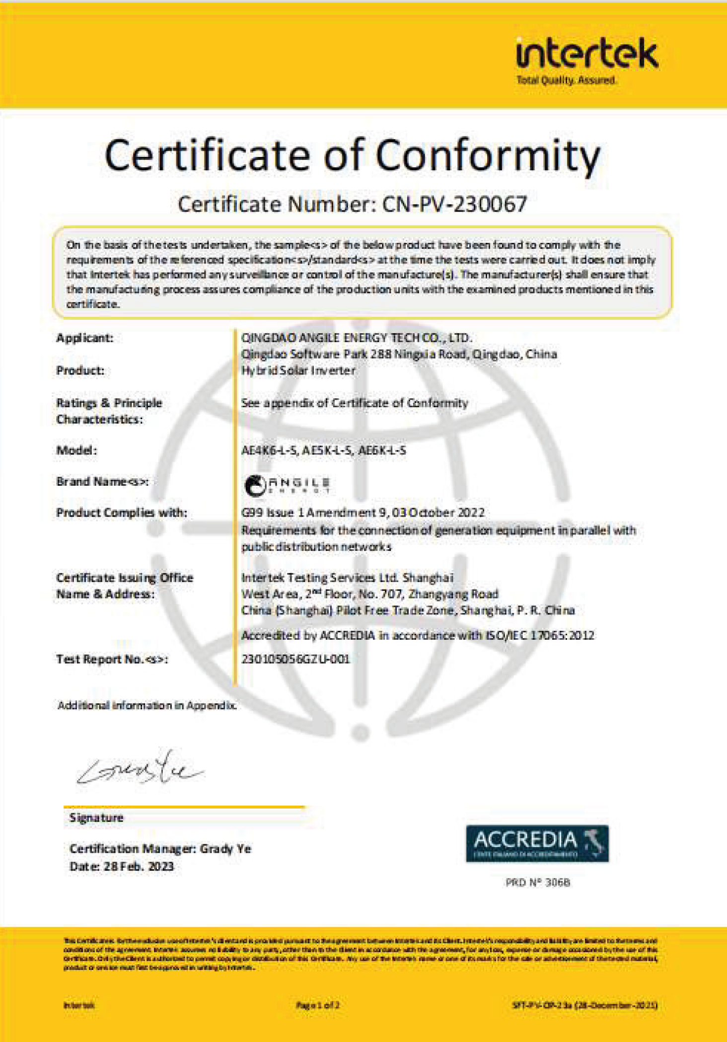 certificate